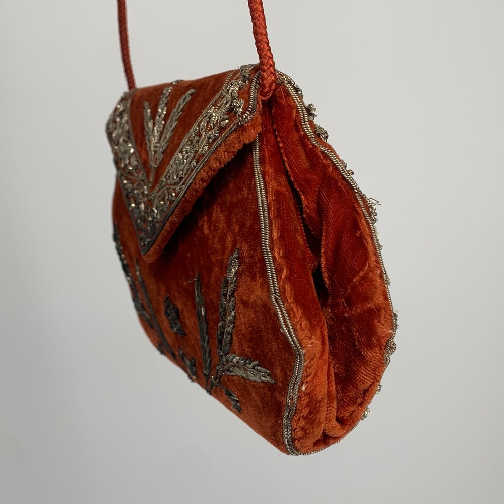 Vintage Afsal Stores Elegant Red Embroidered Women's party Bag Pakistan 🇵🇰 RARE! - Picture 13 of 17